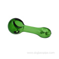 Factory wholesale price colorful glass spoon hand pipe flower herb tobacco smoking glass bubbler for headshop